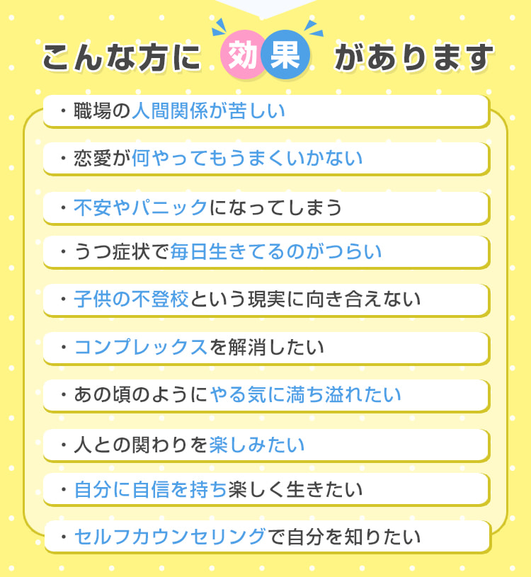 こんな方に効果があります。